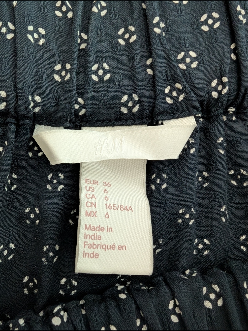 H&M Navy Off The Shoulder Top
